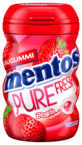 mentos - Pure Fresh Kaugummi Erdbeer zuckerfrei 35er